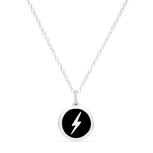 MINI LIGHTNING BOLT CHARM sterling silver with rhodium plate