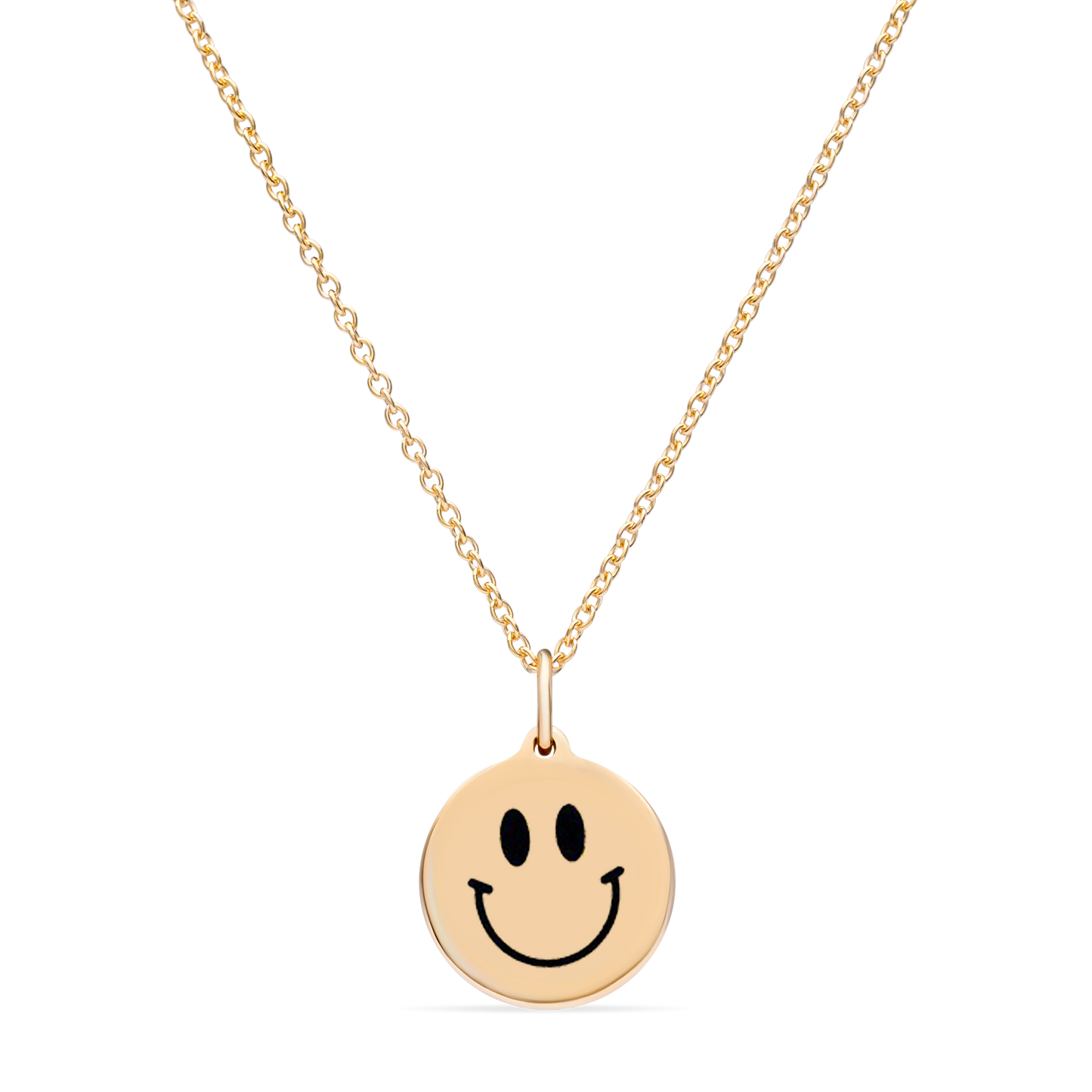 MINI SMILEY FACE CHARM 14k vermeil or sterling silver