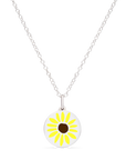 MINI SUNFLOWER CHARM sterling silver with rhodium plate