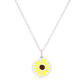 MINI SUNFLOWER CHARM sterling silver with rhodium plate