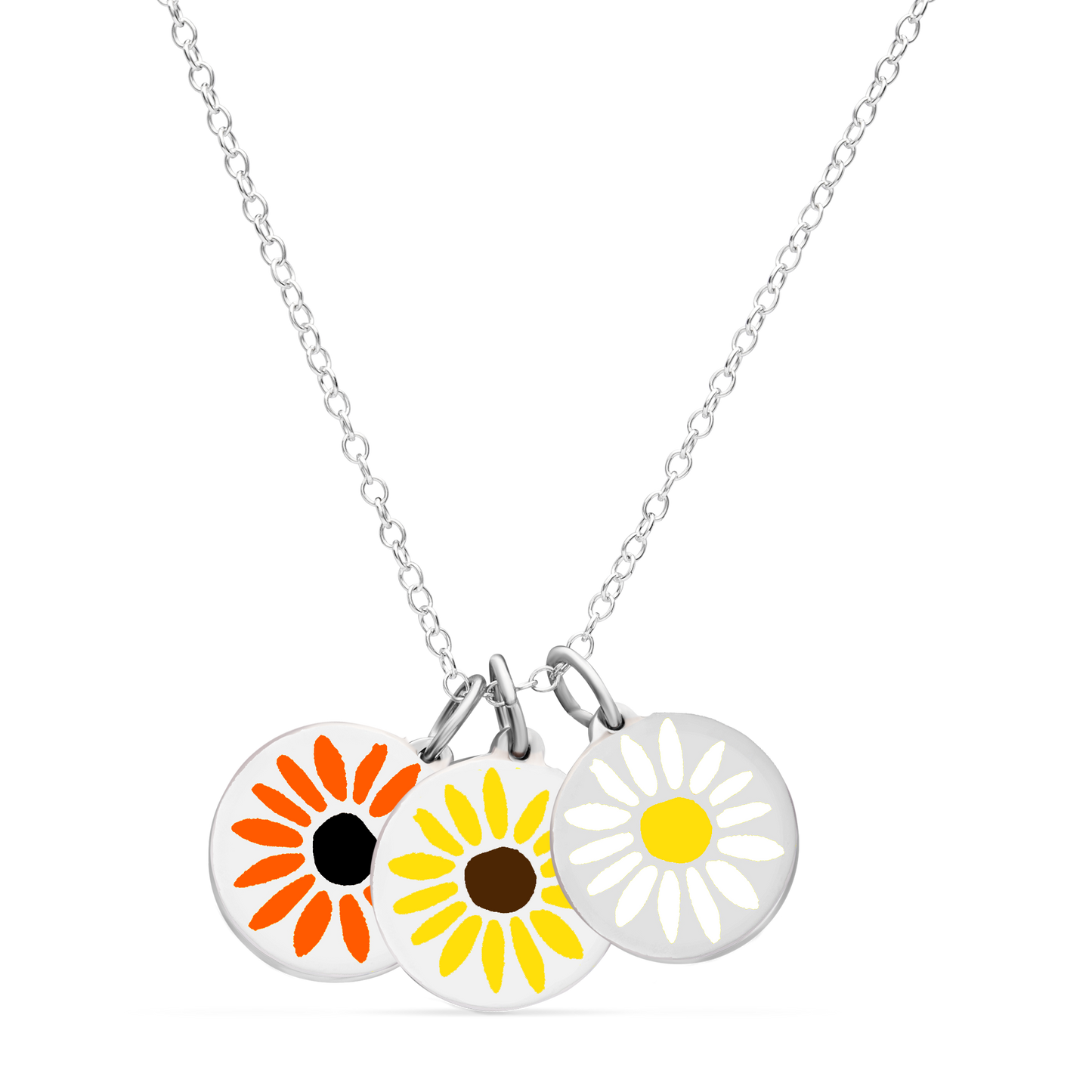BOUQUET NECKLACE sterling silver with rhodium plate